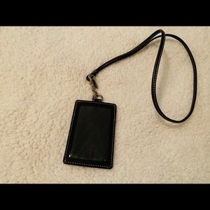 Coach credit card lanyard-black